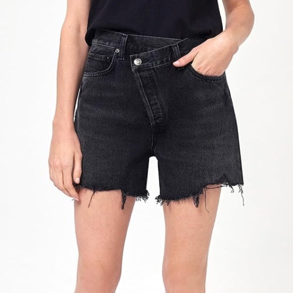AGOLDE CRISS CROSS JEAN SHORTS SIZE 25